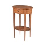 Y A FRENCH WALNUT AND ROSEWOOD BANDED OCCASIONAL TABLE