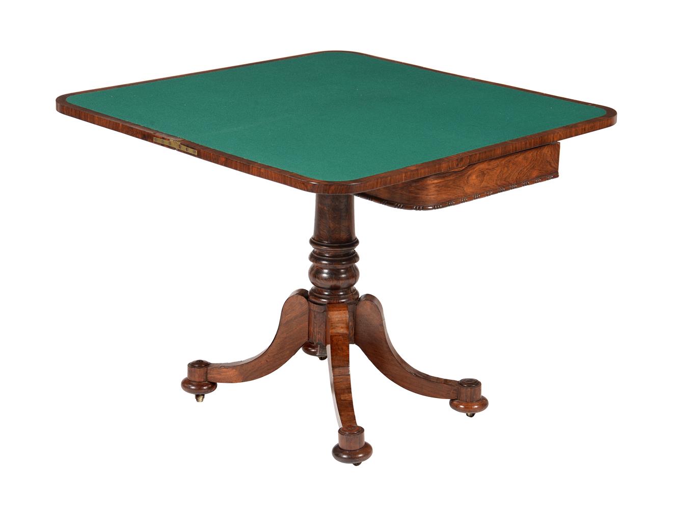 Y A GEORGE IV ROSEWOOD CARD TABLE - Image 2 of 3