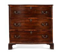 A GEORGE III MAHOGANY CHEST OF DRAWERS