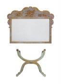 A PAINTED WOOD DRESSING STOOL IN VENETIAN STYLE