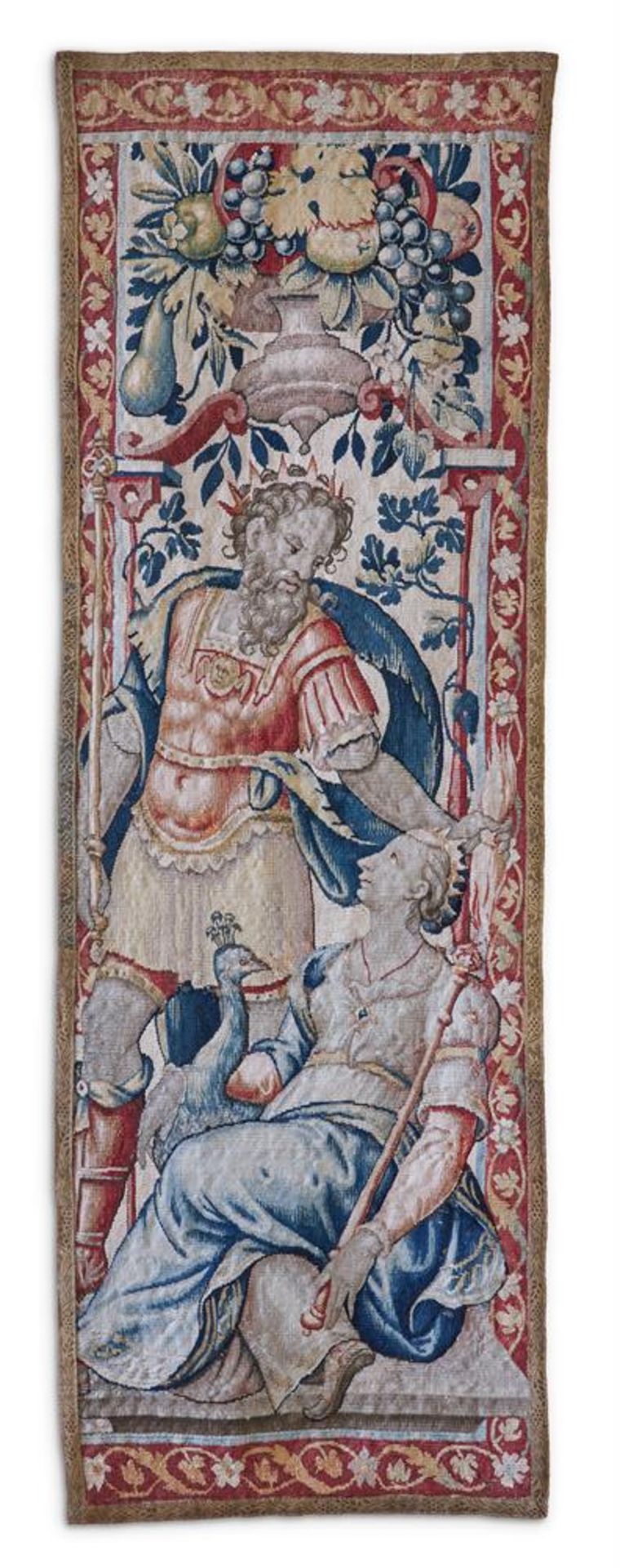 A PAIR OF BRUSSELS TAPESTRY BORDER FRAGMENTS, THIRD QUARTER 16TH CENTURY - Image 2 of 2