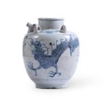 A PROVINCIAL CHINESE BLUE AND WHITE JAR