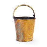 A GILT BRASS FIRE BUCKET, 19TH CENTURY