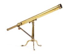 A VICTORIAN POLISHED BRASS TELESCOPE, BY T. B. WINTER