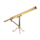 A VICTORIAN POLISHED BRASS TELESCOPE, BY T. B. WINTER