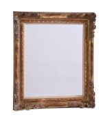 A CARVED GILTWOOD PICTURE FRAME WALL MIRROR, IN VICTORIAN STYLE, 20TH CENTURY