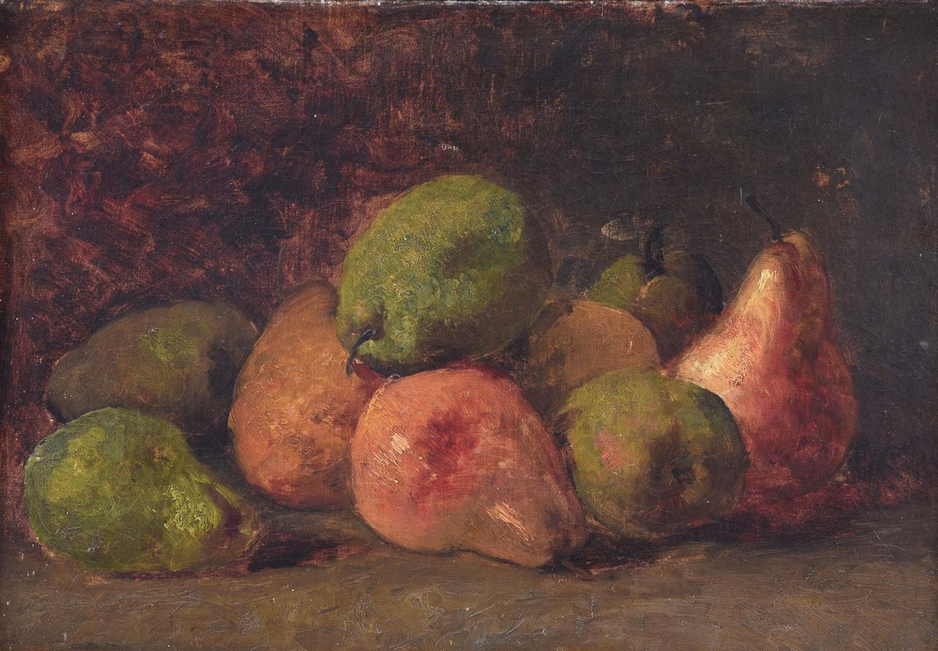 ATTRIBUTED TO JULES DUPRE (FRENCH 1811-1889), A STILL LIFE OF PEARS - Bild 2 aus 3