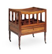 A GEORGE IV MAHOGANY CANTERBURY, CIRCA 1825