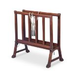 A MAHOGANY LIBRARY FOLIO STAND IN REGENCY STYLE