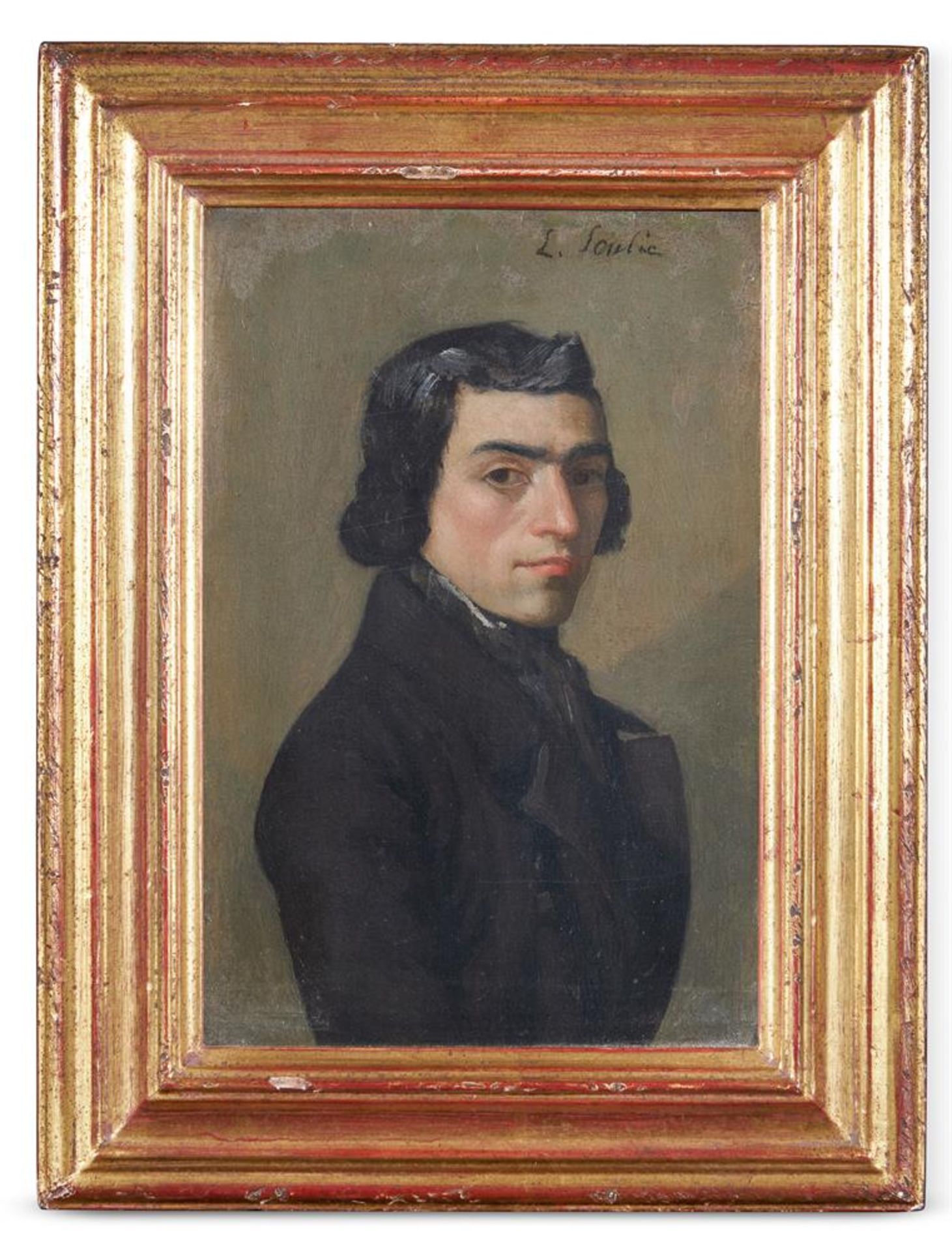 LEON SOULIE (FRENCH 1807-1862), PORTRAIT OF A GENTLEMAN