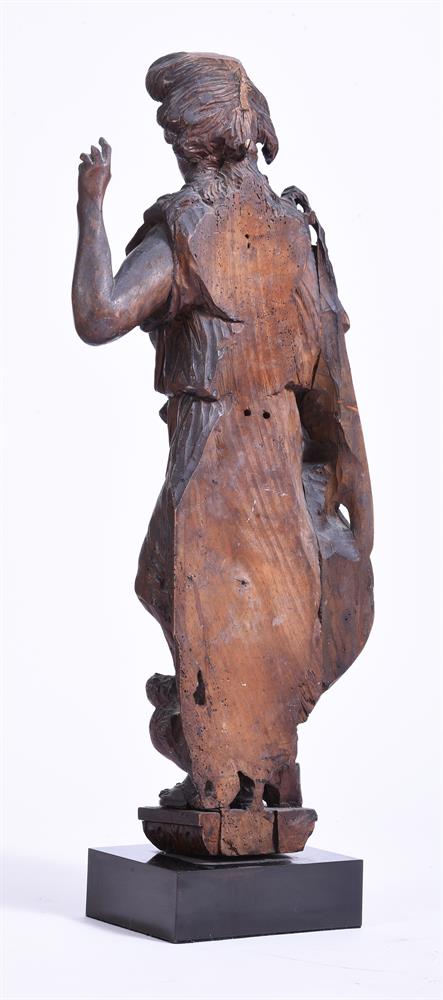 A CARVED SOFTWOOD FIGURE OF DAVID ITALIAN OR FLEMISH - Image 4 of 4
