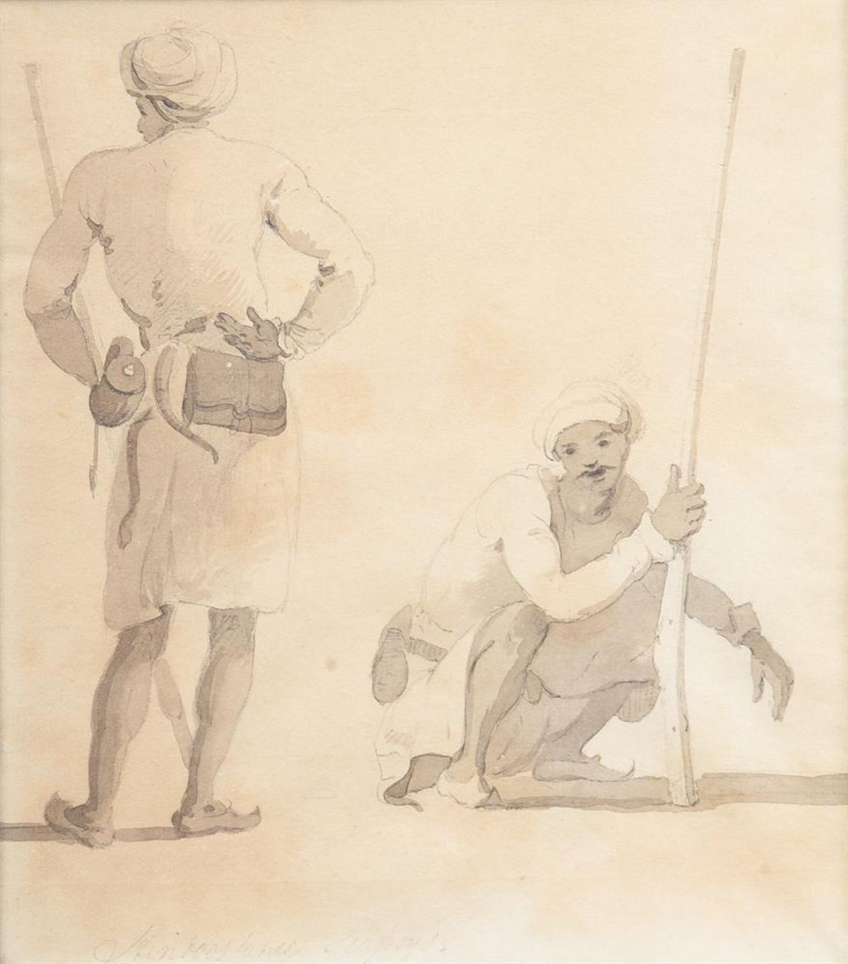 THOMAS DANIELL (BRITISH 1749-1840), STUDY OF TWO INDIAN SEPOYS - Bild 6 aus 7