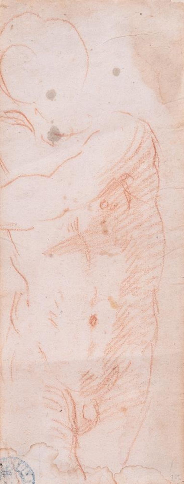 ATTRIBUTED TO MATTIA PRETI (ITALIAN 1613-1699), A STUDY OF A MALE TORSO - Image 2 of 3