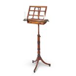 A REGENCY MAHOGANY AND EBONISED MUSIC STAND, CIRCA 1820