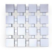 A MULTIPLE PLATE WALL MIRROR, CONTEMPORARY