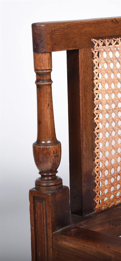 A REGENCY MAHOGANY LIBRARY BERGÈRE EARLY 19TH CENTURY Two leather squabs - Image 5 of 5