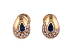 OCTAVIO SARDA, A PAIR OF SAPPHIRE AND DIAMOND EARRINGS