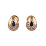 OCTAVIO SARDA, A PAIR OF SAPPHIRE AND DIAMOND EARRINGS