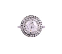 AN EARLY 20TH CENTURY BELLE EPOQUE DIAMOND CLUSTER RING, CIRCA 1905