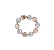 A TWO COLOUR OVAL LINK BRACELET