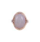 JACOB & CO., A MOONSTONE AND DIAMOND DRESS RING