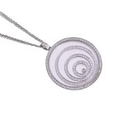 CHOPARD, HAPPY SPIRIT, A DIAMOND AND 18 CARAT WHITE GOLD PENDANT