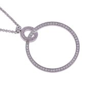 PIAGET, POSSESSION, A DIAMOND SET HOOPED PENDANT