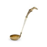 A WILLIAM IV SCOTTISH SILVER GILT LADLE