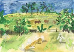 Archie Franks, Village Cricket Featuring Cows, 2022