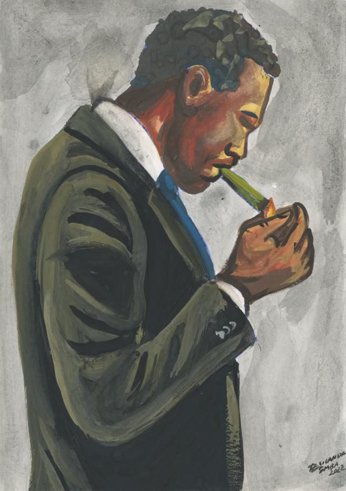 Luzamba M Zemba, Man With Cigar I, 2022