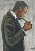 Luzamba M Zemba, Man With Cigar I, 2022
