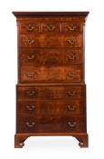 A GEORGE III MAHOGANY CHEST ON CHEST, CIRCA 1765