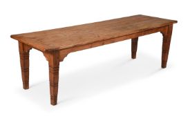 A PINE REFECTORY TABLE, EARLY 19TH CENTURY