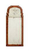 A QUEEN ANNE WALNUT WALL MIRROR, CIRCA 1710