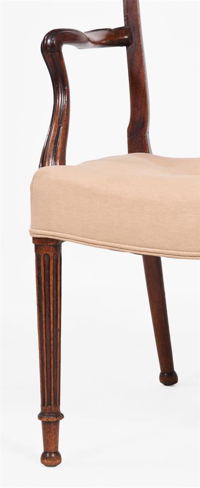 A GEORGE III MAHOGANY ARMCHAIR, AFTER A DESIGN BY GEORGE HEPPLEWHITE - Image 5 of 5