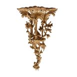 A PAIR OF GEORGE III GILTWOOD WALL BRACKETS, CIRCA 1760