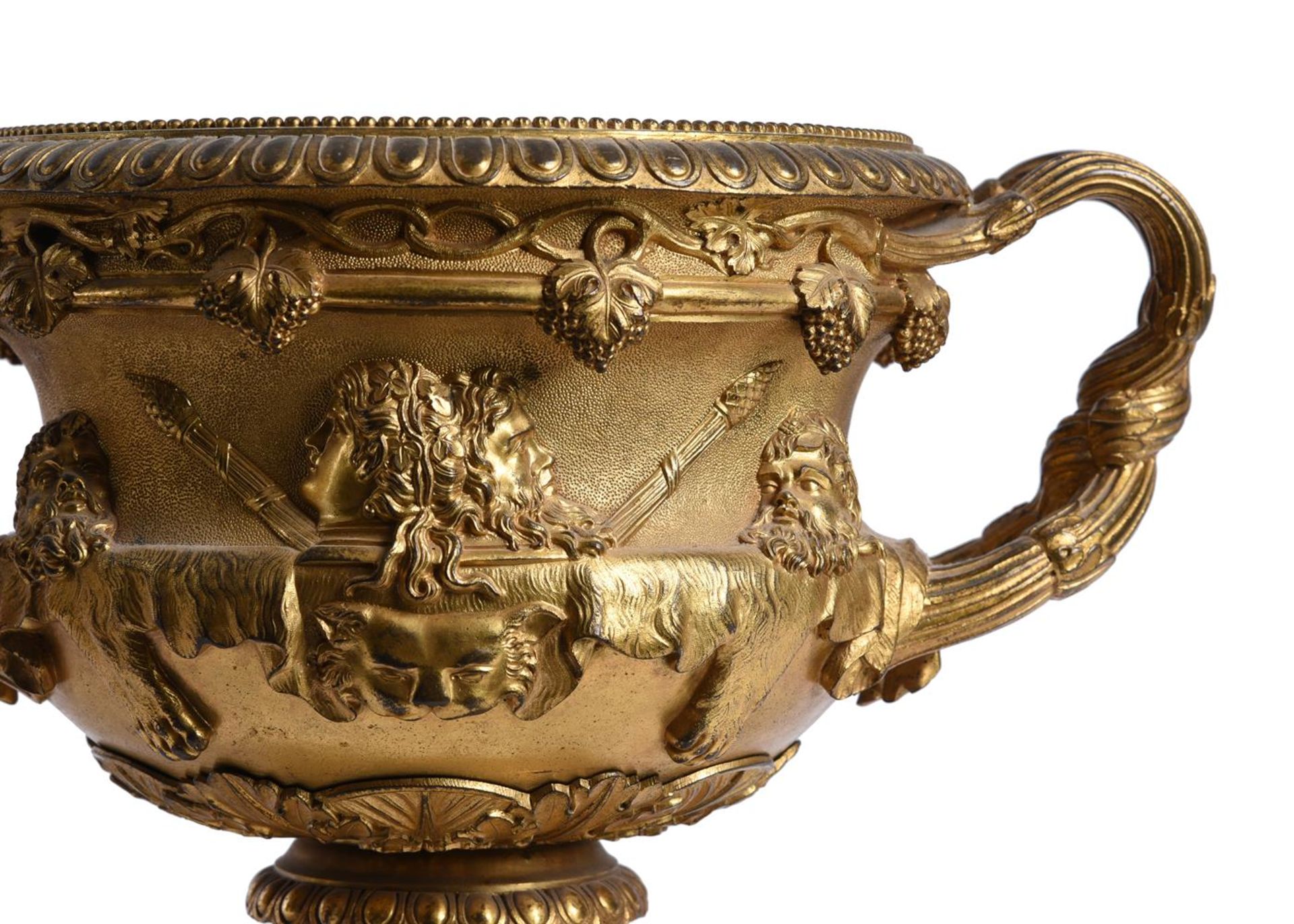 A PAIR OF GRAND TOUR ORMOLU WARWICK VASES, THIRD QUARTER OF THE 19TH CENTURY - Image 3 of 7