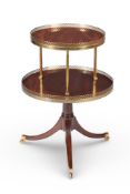 A GEORGE III MAHOGANY AND GILT BRASS ETAGERE, IN THE MANNER OF GILLOWS, CIRCA 1795
