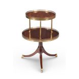 A GEORGE III MAHOGANY AND GILT BRASS ETAGERE, IN THE MANNER OF GILLOWS, CIRCA 1795