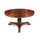 Y A GEORGE IV ROSEWOOD CENTRE TABLE, CIRCA 1830