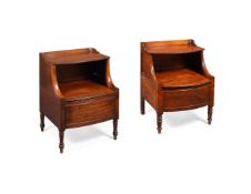 A MATCHED PAIR OF GEORGE IV MAHOGANY BEDSIDE COMMODES, CIRCA 1825