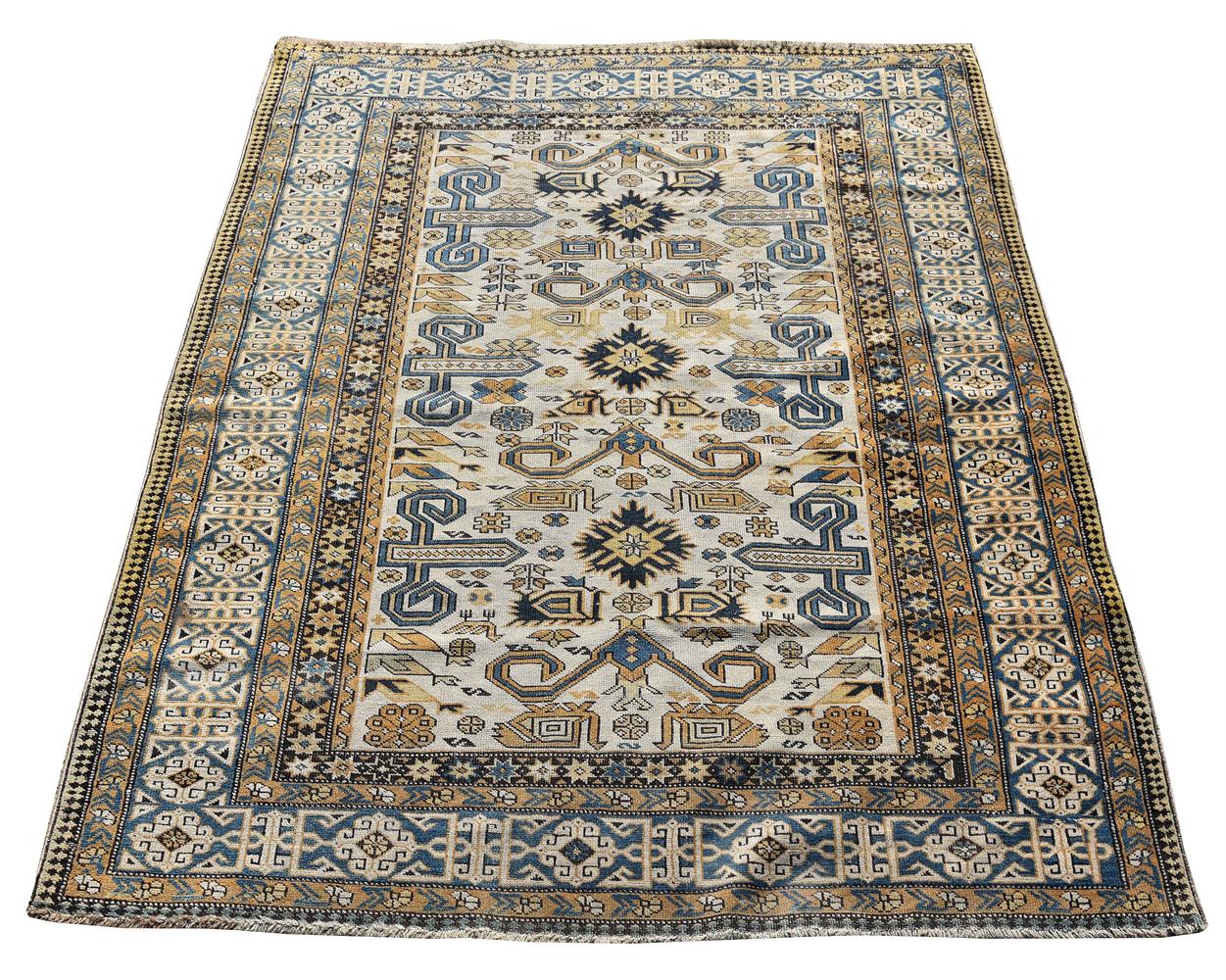 A CAUCASIAN PERPEDIL RUG, approximately 147 x 117cm