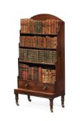 A REGENCY MAHOGANY 'WATERFALL' OPEN BOOKCASE, CIRCA 1820