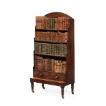 A REGENCY MAHOGANY 'WATERFALL' OPEN BOOKCASE, CIRCA 1820