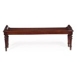 A REGENCY MAHOGANY HALL SEAT, CIRCA 1825