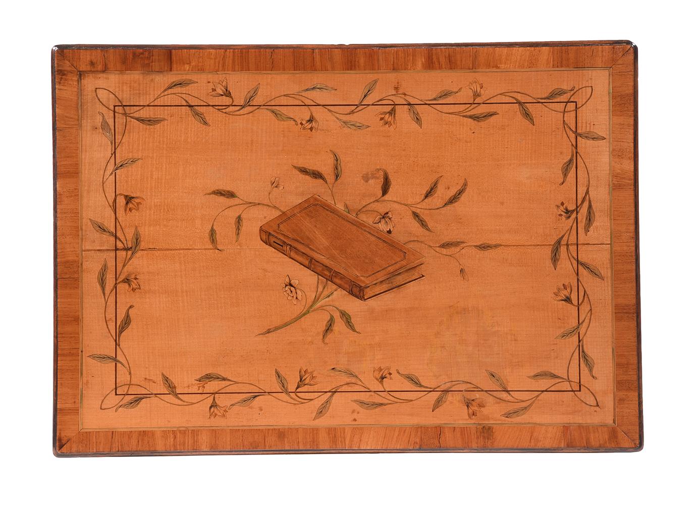 A GEORGE III HAREWOOD, WALNUT, AND MARQUETRY CENTRE TABLE, IN THE MANNER OF JOHN COBB, CIRCA 1775 - Image 2 of 4