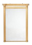 A PAIR OF REGENCY GILTWOOD AND CREAM PAINTED MIRRORS, CIRCA 1815