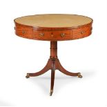 A GEORGE III MAHOGANY 'DRUM' LIBRARY TABLE, LATE 18TH CENTURY