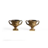 A PAIR OF GRAND TOUR ORMOLU WARWICK VASES, THIRD QUARTER OF THE 19TH CENTURY