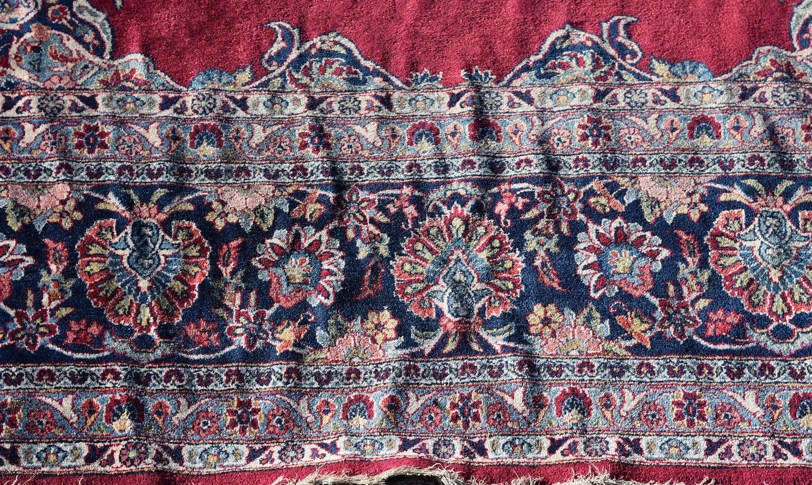 A PERSIAN CARPET, PROBABLY QUM, approximately 362 x 274cm - Image 3 of 3